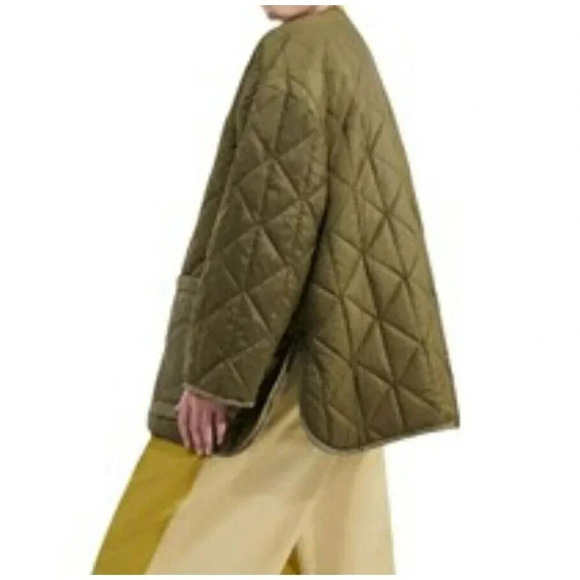 UGG Olive Amelea Reversible Quilt Oversized Jacket Long Sleeves Size M Women's - Picture 2 of 16